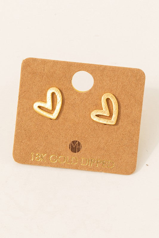 Open Bubble Heart Stud Must Have Earring