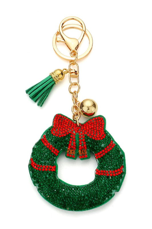 Christmas Bling Bag Charm/Key Fob