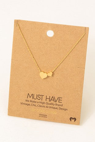 Mini Double Heart Must Have Necklace