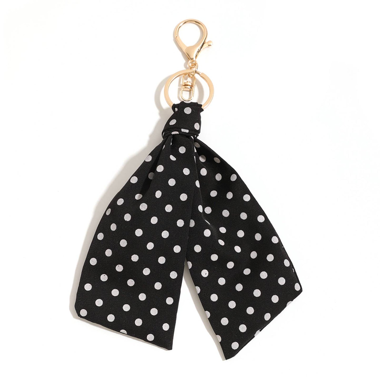 Polka Dot Bow Keychain Bag Charm