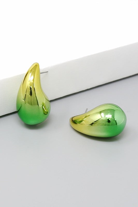 Teardrop Ombre Stud Earring