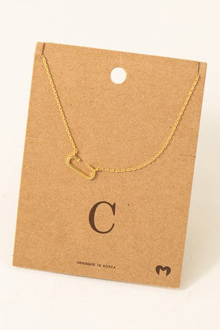 Delicate Gold Initial Necklace