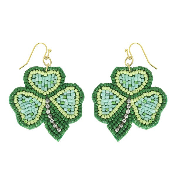 Shamrock Pearl & Seed Bead Earring