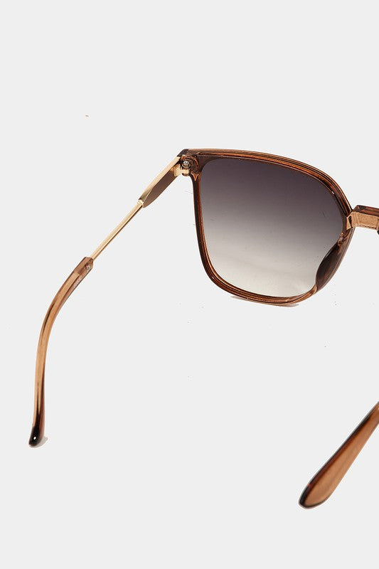 Oversized Acetate Gold Arm Sunglasses