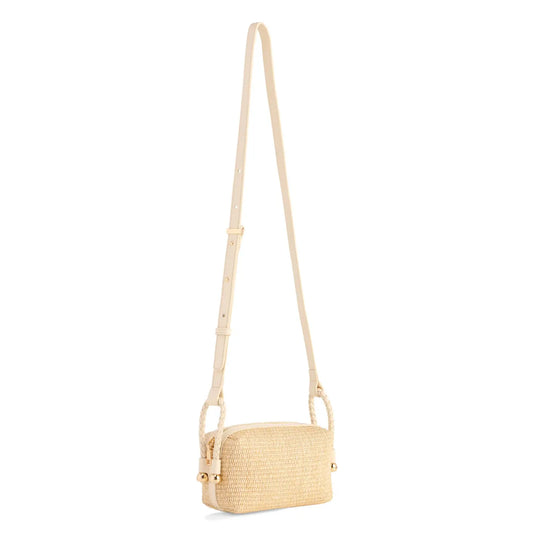 Rattan Braided Loop Crossbody Handbag