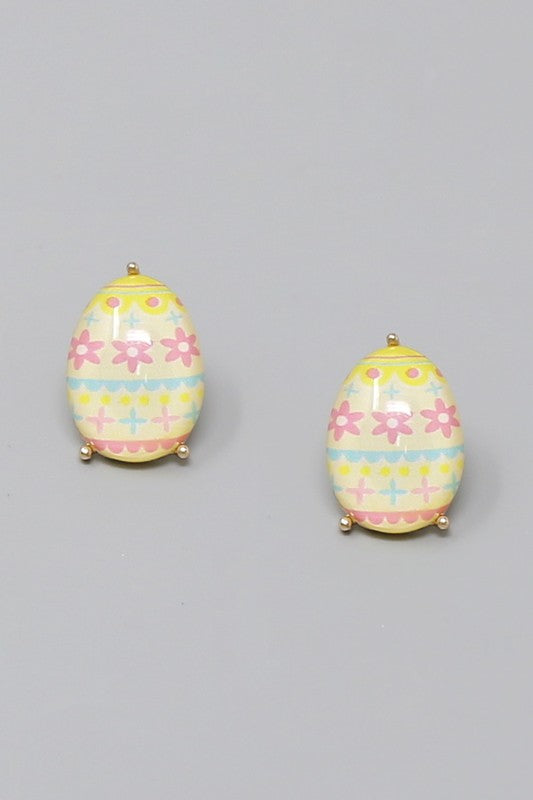 Acrylic Easter Egg Stud Earring