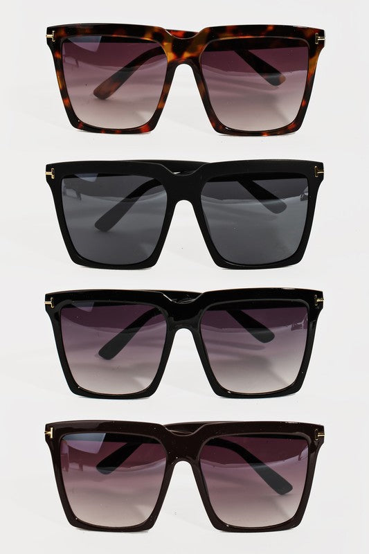 Acetate Square T-Hinge Sunglasses