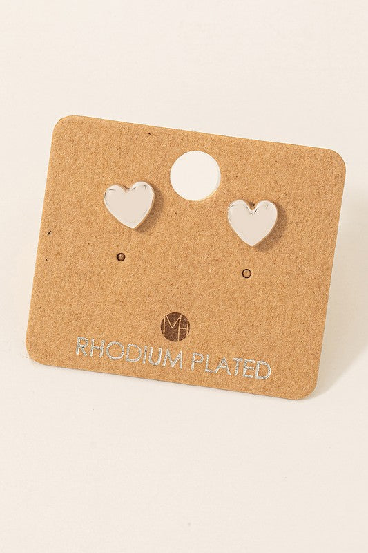 Smooth Puff Heart Must Have Stud Earring