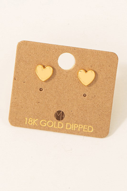 Smooth Puff Heart Must Have Stud Earring