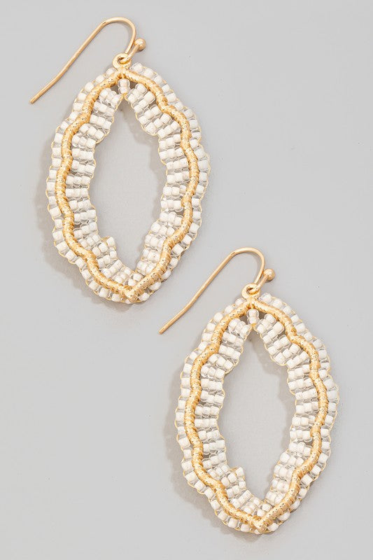 Seed Bead Moroccan Oval Earring