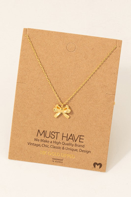 Folded Bow Must Have Necklace