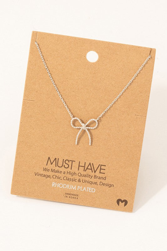 Twisted Bow Must Have Necklace