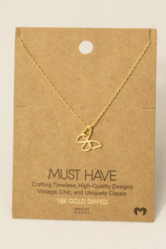 Wire Butterfly Must Have Necklace