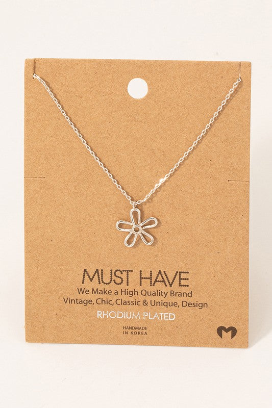 Flower Cut Out Must Have Necklace