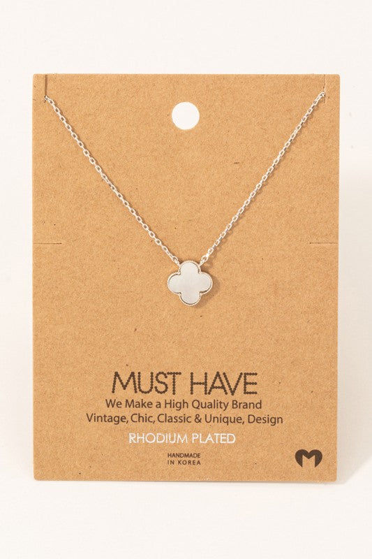 Pearlized Clover Must Have Necklace