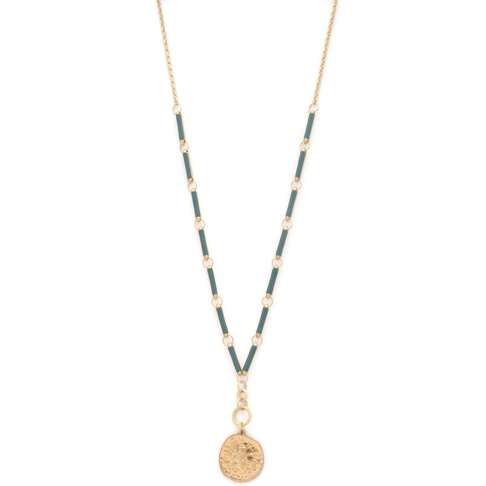 Coin Charm Beaded Necklace