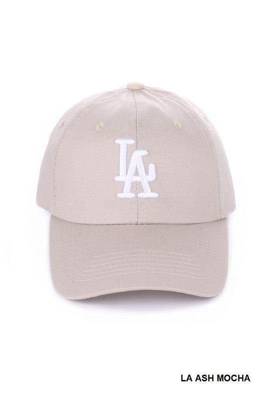 LA Embroidered Hat-Mocha