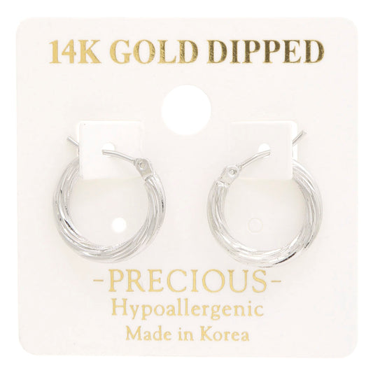 Gold Dipped Twisted Hoop Earring