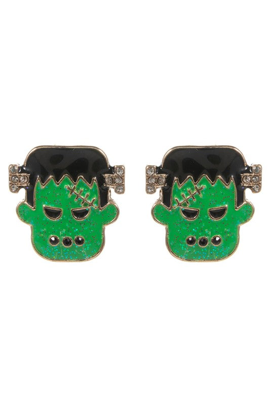 Frankenstein Enamel Stud Earring
