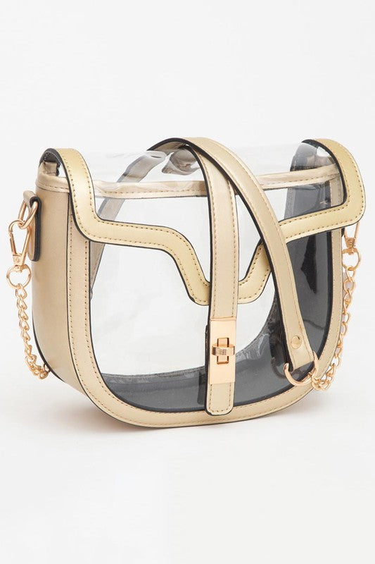 Clear Saddle Crossbody Bag