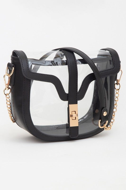 Clear Saddle Crossbody Bag