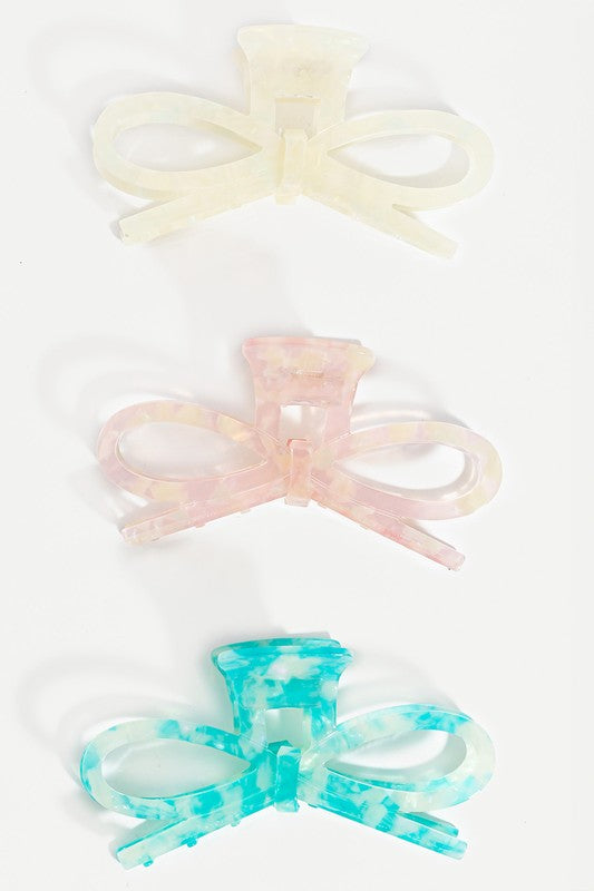 Acetate Bow Tie Hair Claw Clip