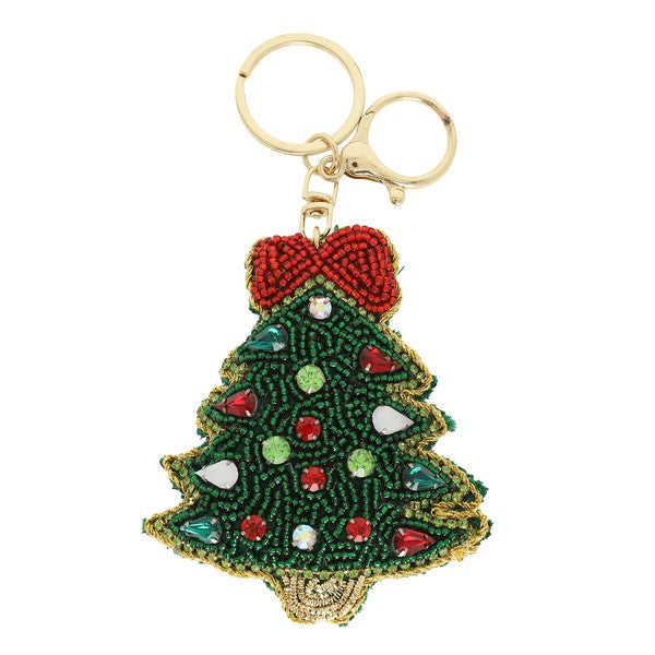 Christmas Sequin Bag Charm/Key Fob