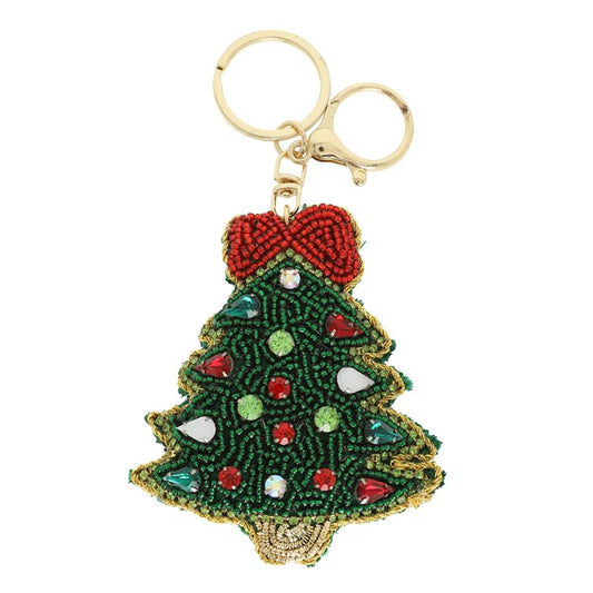 Christmas Sequin Bag Charm/Key Fob