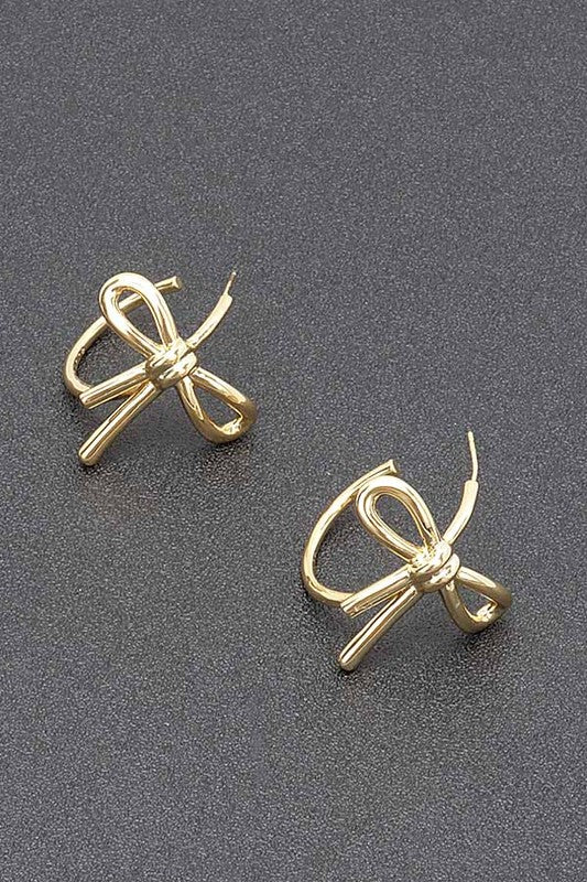 Bow Round Hoop Earring