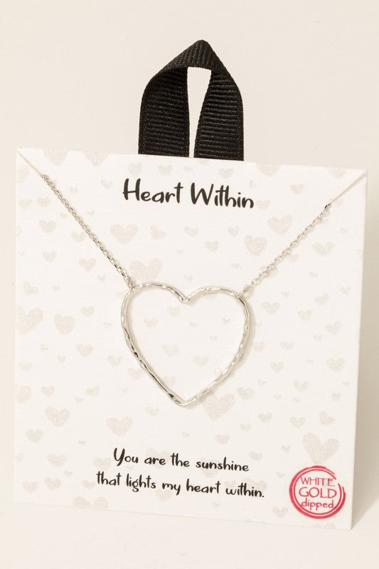 Heart Within Carded Necklace