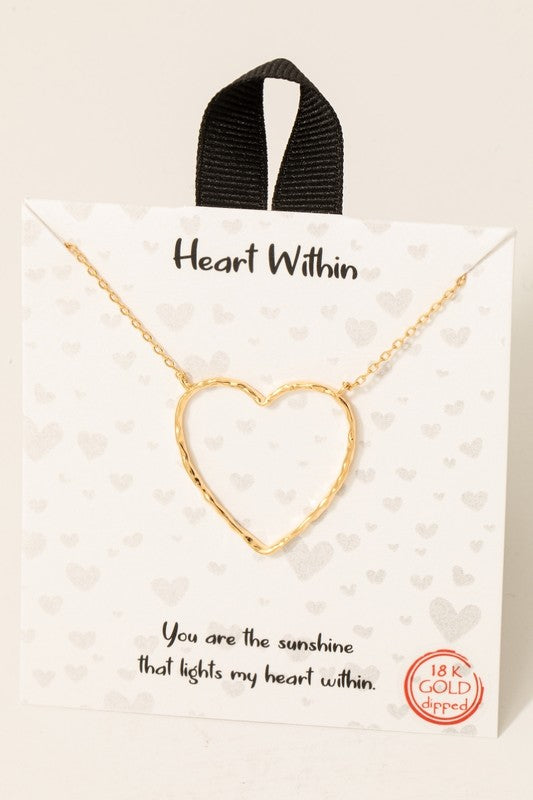 Heart Within Carded Necklace