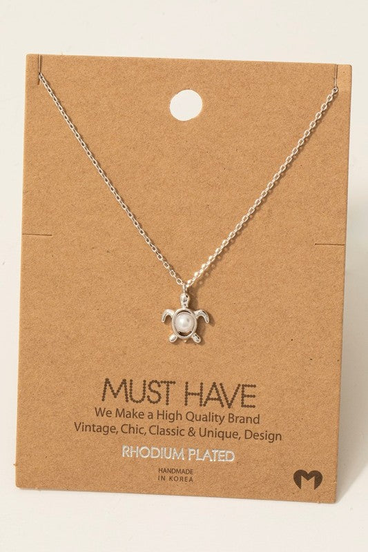 Pearl Turtle Must Have Necklace