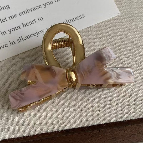 Small Acrylic Bow Hair Claw Clip