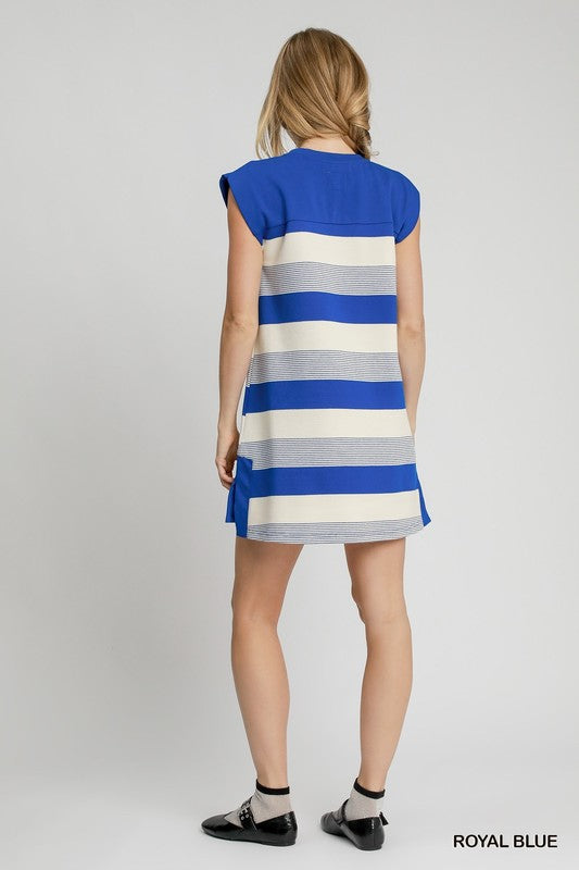 Color Block Mixed Stripe Dress