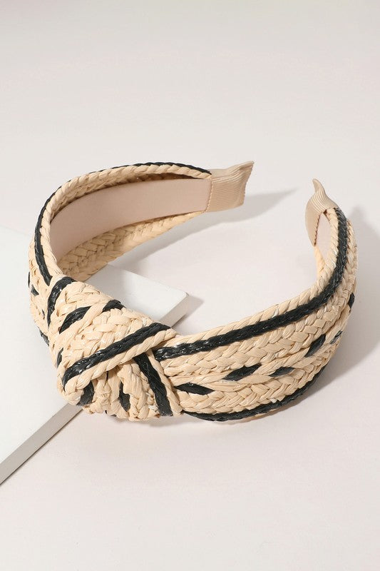 Raffia Striped Headband