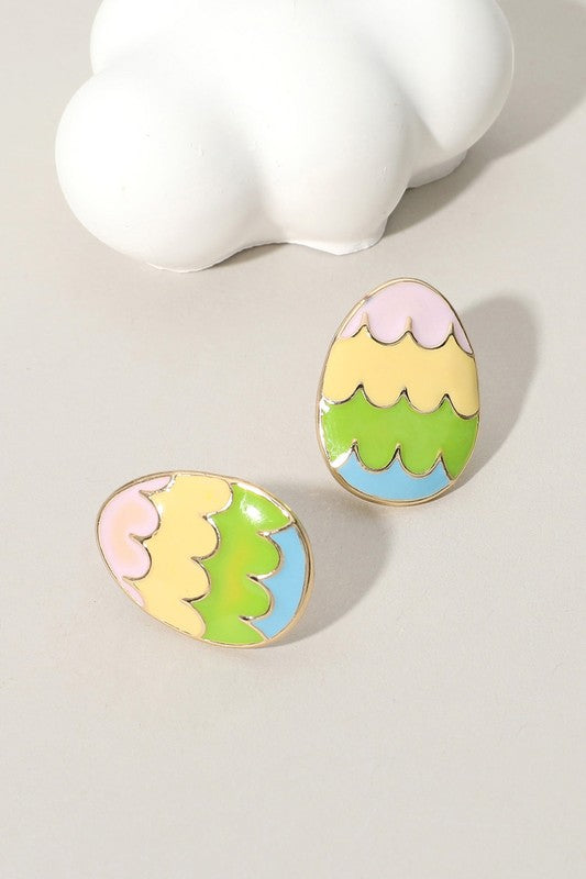 Enamel Easter Themed Stud Earring