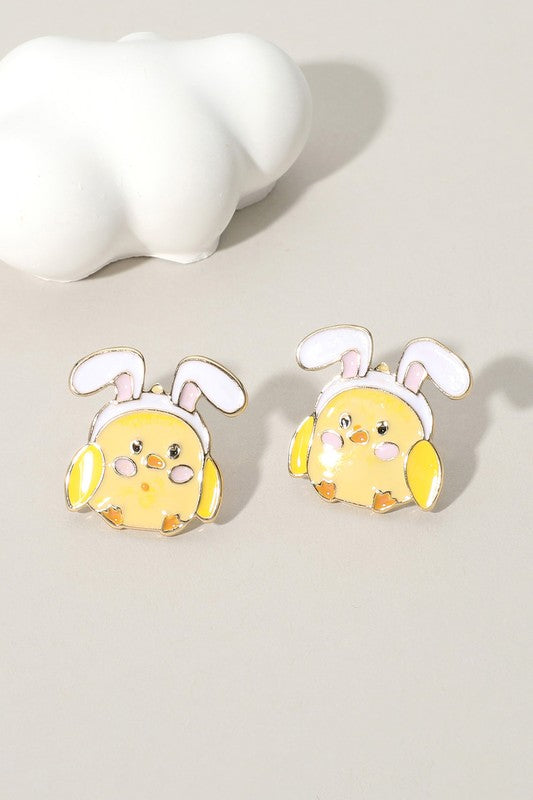 Enamel Easter Themed Stud Earring