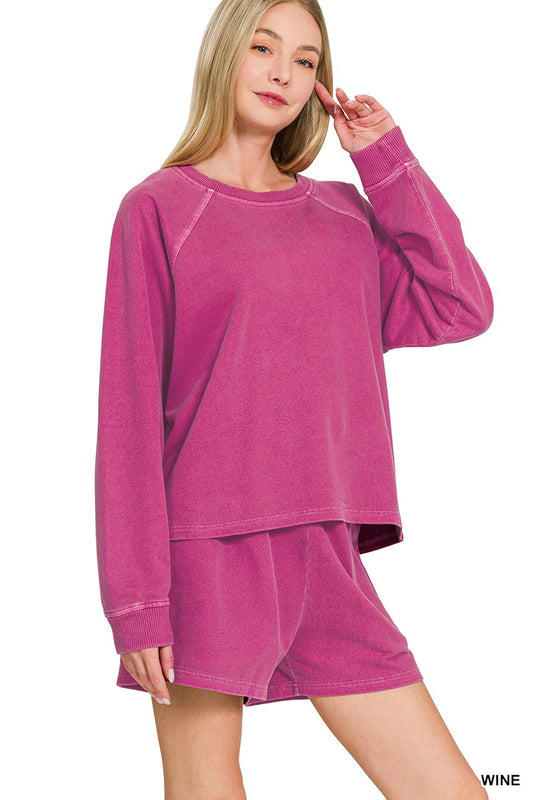 Pigment Dyed Terry Lounge Short Set