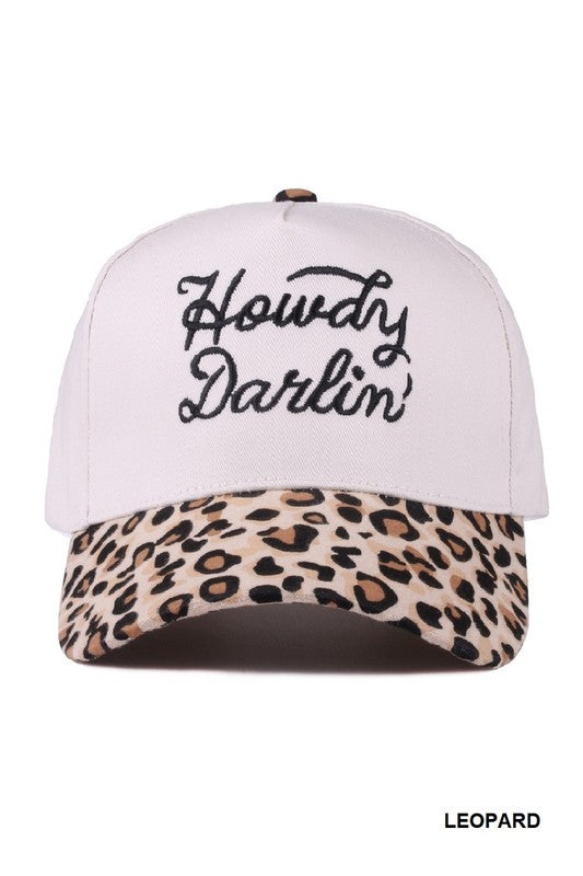 Cream Leopard Bill Hat