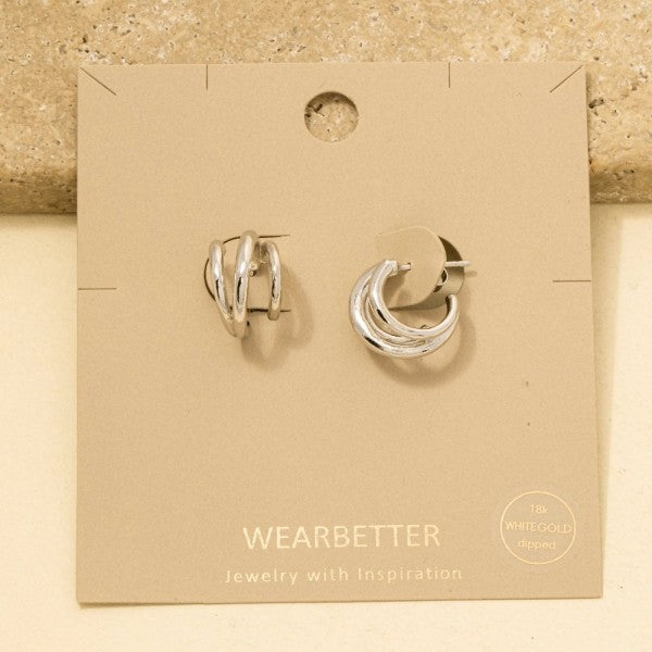 Huggie Triple Hoop Earring