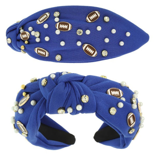 Enamel Football Knot Headband