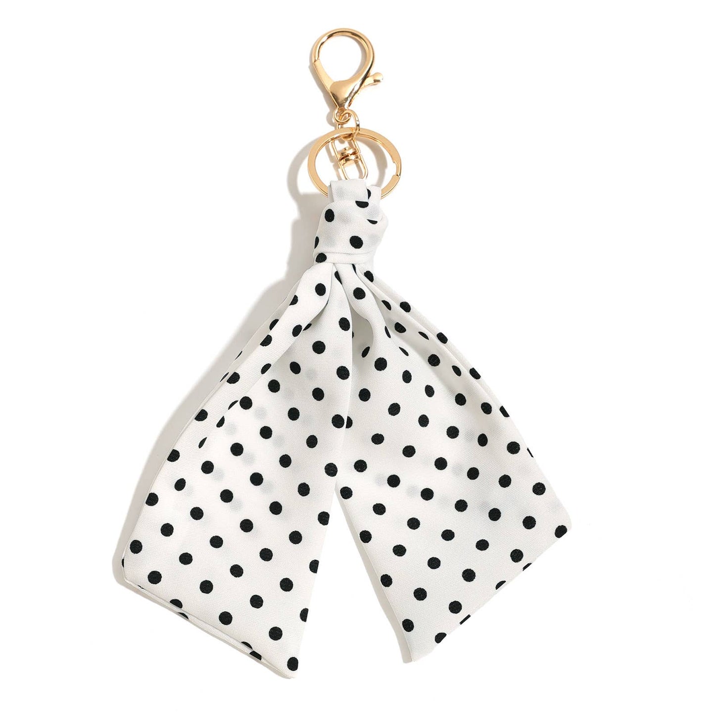 Polka Dot Bow Keychain Bag Charm
