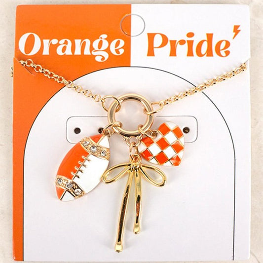 Gameday Football Multi Charm Necklace