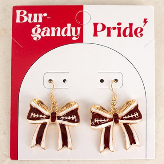 Gameday Enamel Bow Dangle Earring