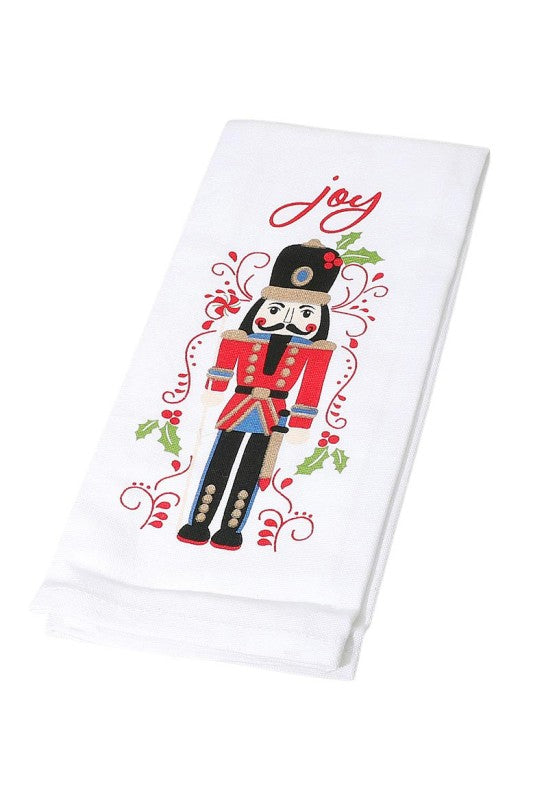 Joy Christmas Nutcracker Kitchen Towel