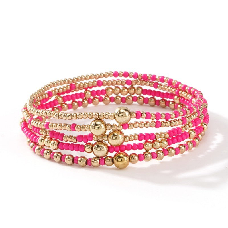 Multi Strand Ball Bead Bracelet Set