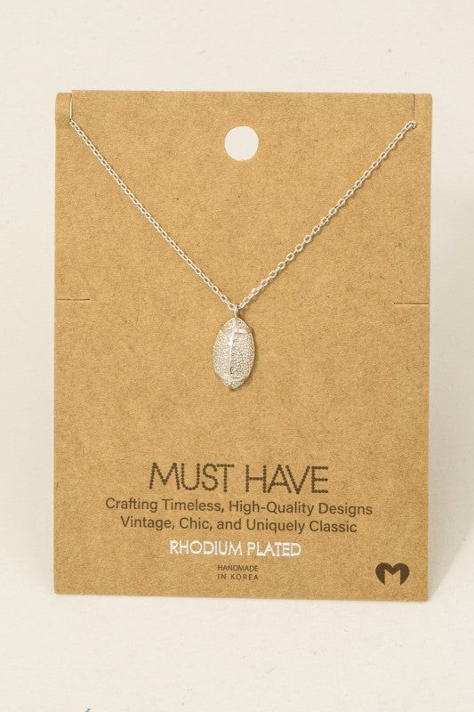 Textured Football Must Have Necklace
