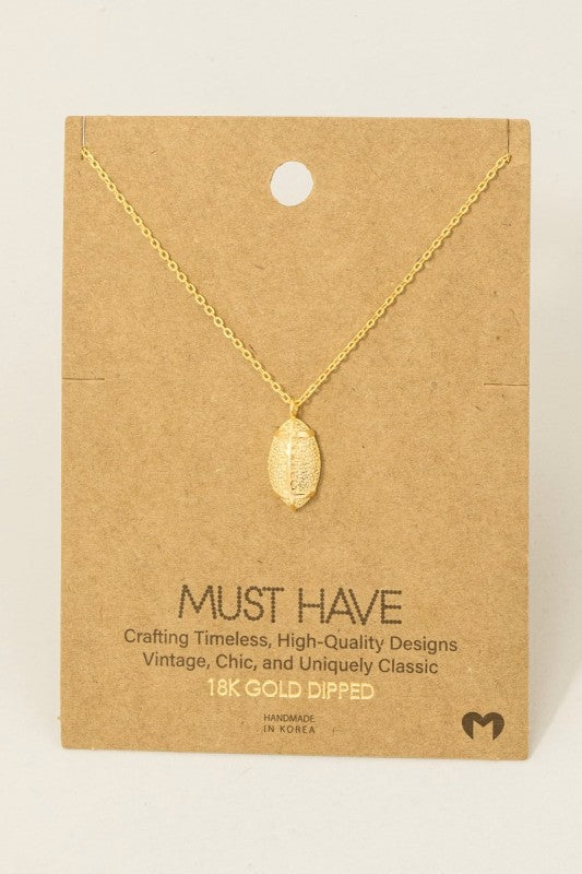 Textured Football Must Have Necklace