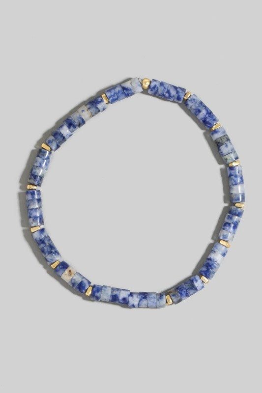 Round Stone Beaded Bracelet