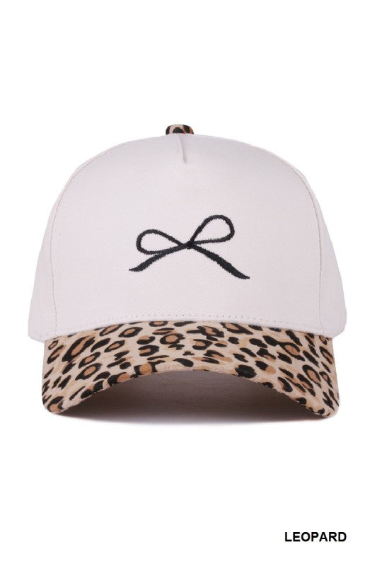 Cream Leopard Bill Hat